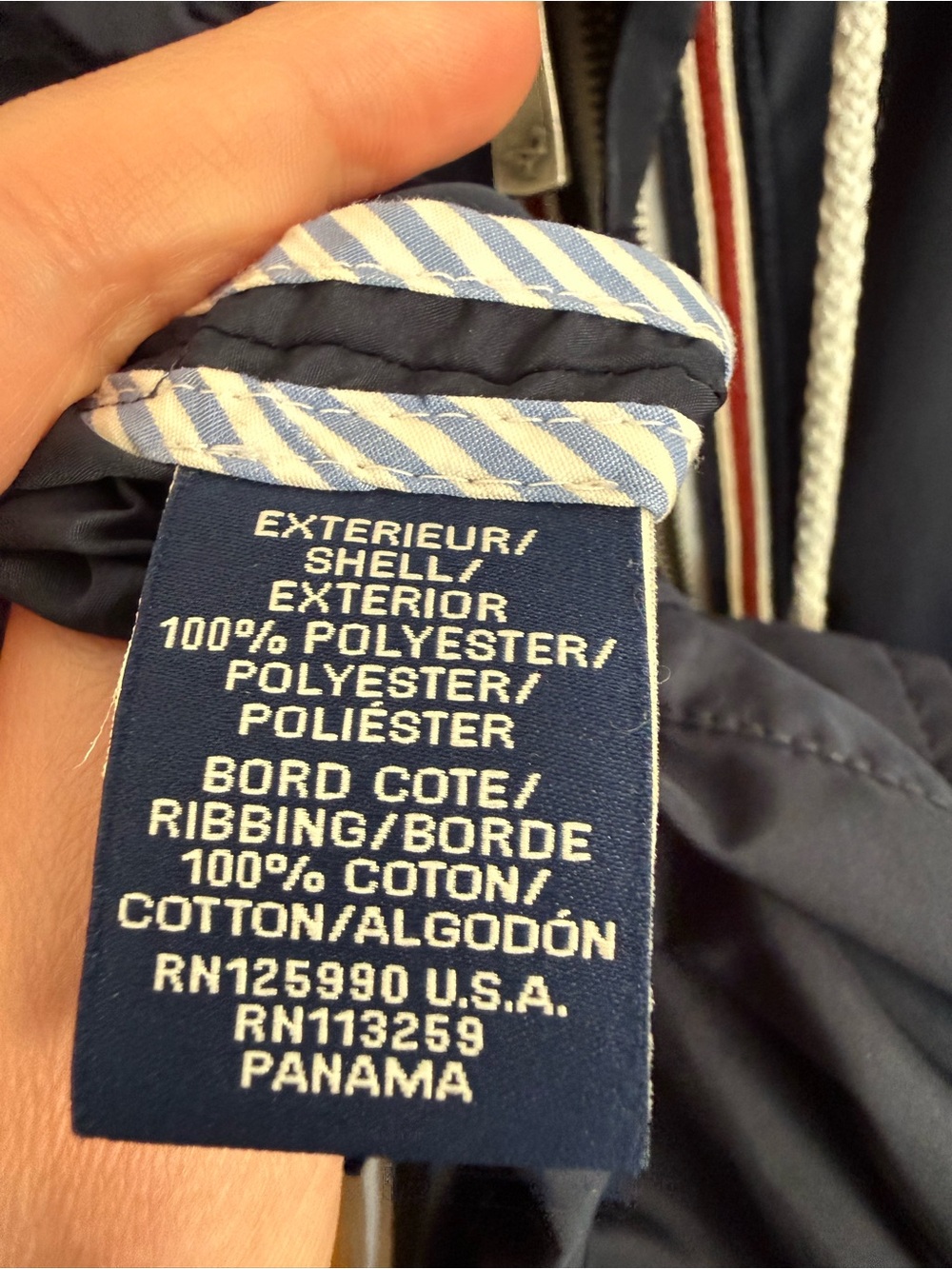 Faconnable Navy Hooded Windbreaker Jacket - Picture 5 of 6